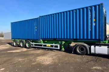 Podkontenerowa* Naczepa podkontenerówka ADR* CZERWONY PASEK * 20,40,45